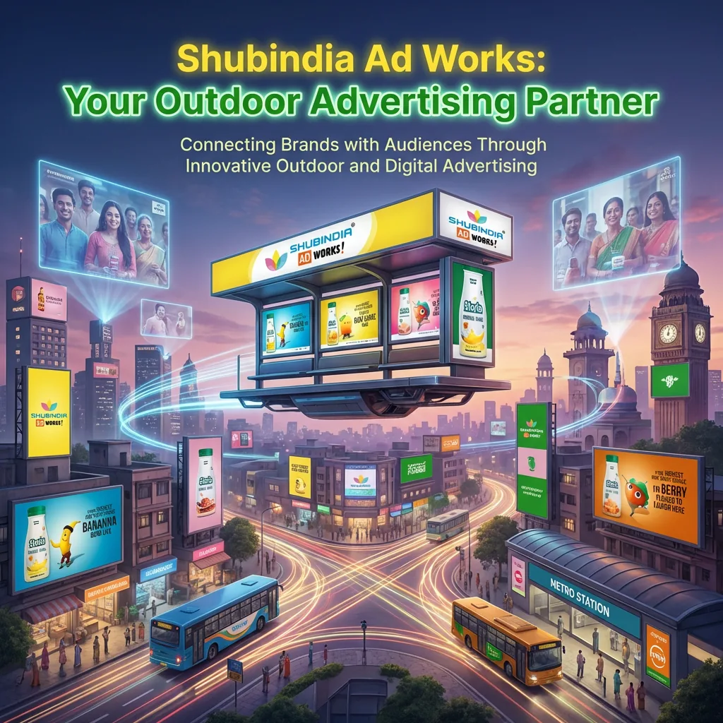 Bus shelter advertising creative by Shubindia Ad Works 1 — Shubindia Ad Works